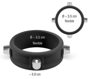 Czarny Cock Ring with Studs - intensyfikacja przyjemności w stylowy sposób! - obrazek 8