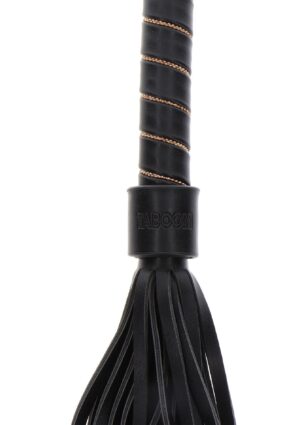 Studded Whip Black – Czarny Pejcz z Ćwiekami z Wegańskiej Skóry - obrazek 6