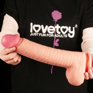 12 Dual Layered Platinum Silicone Cock - obrazek 9