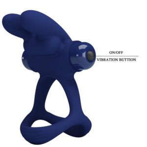 Intensywne wibracje i długotrwała przyjemność - Pretty Love Buzzing Bunny Cock Ring - obrazek 8