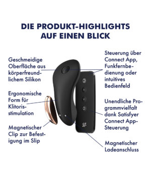 Satisfyer Little Secret: Dyskretny wibrator do majtek z aplikacją i pilotem - obrazek 9